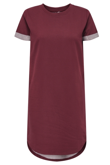 Jacqueline de Yong Jurk JDYIVY S/S DRESS JRS NOOS 15174793 CABERNET