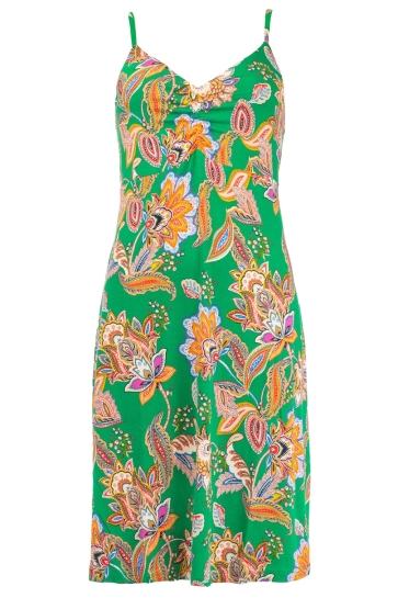 NED Jurk NORI SL GREEN FLOWER PAISLEY TRICOT 25S4 X1747 03 200 green