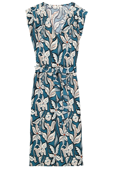 Garcia blauwe dames jurk | Vooraanzicht