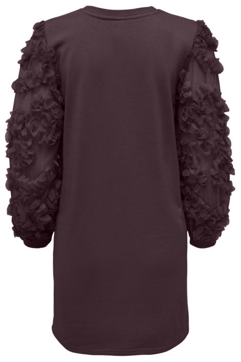 Jacqueline de Yong bordeaux dames jurk | Achteraanzicht