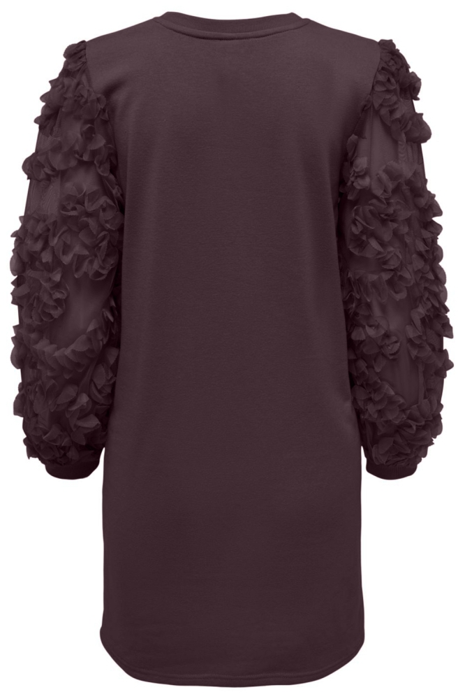 Jacqueline de Yong bordeaux dames jurk | Achteraanzicht