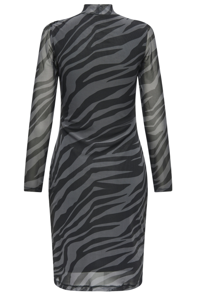 Only grijze dames jurk | Achteraanzicht