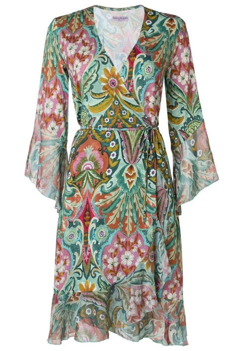 Tessa Koops multi color dames jurk | Vooraanzicht