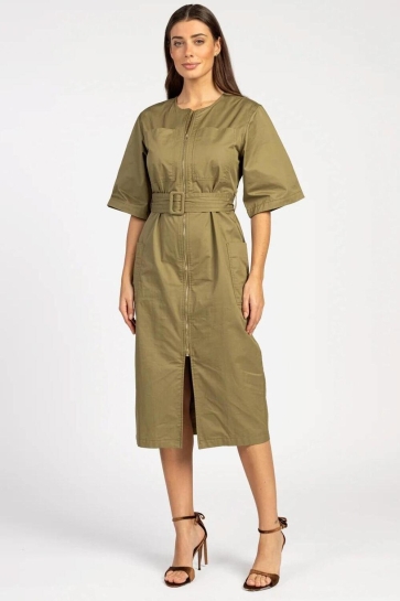 Aaiko Jurk ELIN CO 701 180220 MOSS GREEN