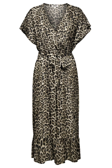 Only Jurk ONLZILLA ADELE LIFE SS LONG DRESS W 15357778 Black Clara Leo