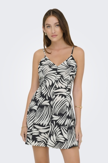 Only ONLKASINA STRAP SHORT DRESS WVN 15360210 Birch Para Black