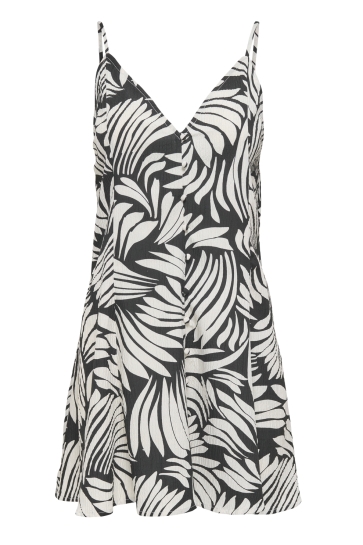 Only Jurk ONLKASINA STRAP SHORT DRESS WVN 15360210 Birch Para Black