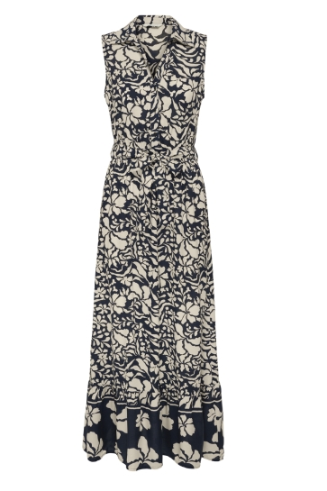Only Jurk ONLVIBE LIFE S/L SHIRT LONG DRESS W 15360933 NIGHT SKY/CD NARRI P