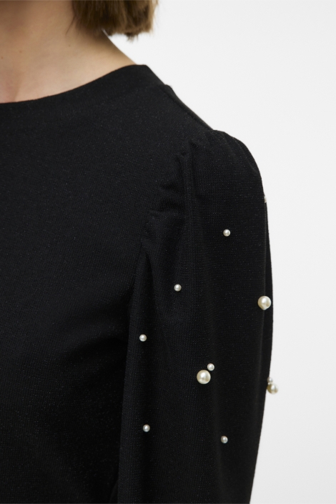 Vero Moda zwarte dames jurk | Close up