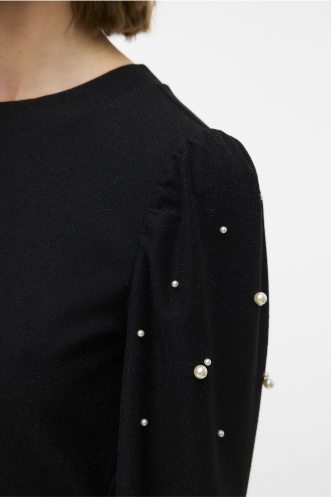 Vero Moda zwarte dames jurk | Close up