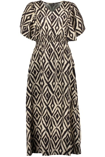 Geisha Jurk JURK MET ALLOVER PRINT 57105 20 Black/Sand