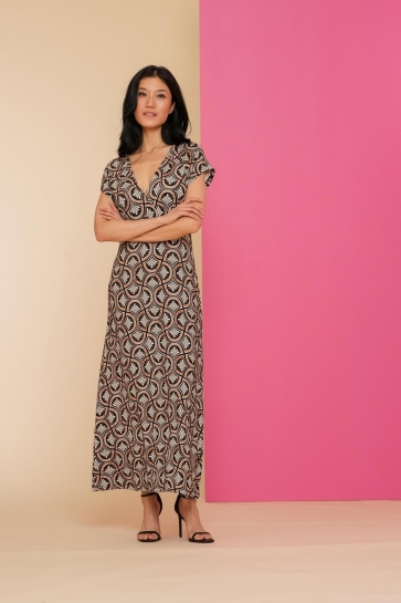 Geisha Jurk JANE 47135 60 Black/Orange