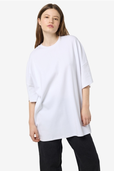 Noisy may Jurk NMMOCCA 2/4 BOXY TEE DRESS JRS FWD 27033182 BRIGHT WHITE