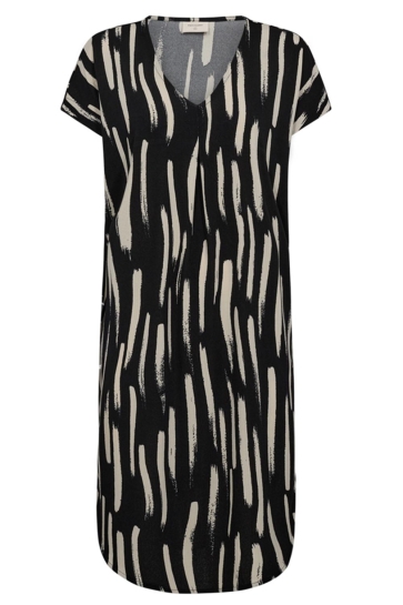 Freequent Jurk FQFLOI DRESS 206676 BLACK W MOONBEAM