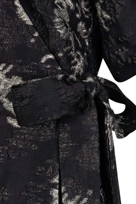 EsQualo zwarte dames jurk | Close up