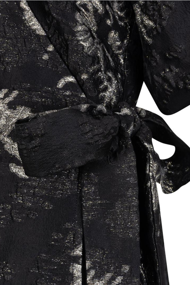 EsQualo zwarte dames jurk | Close up