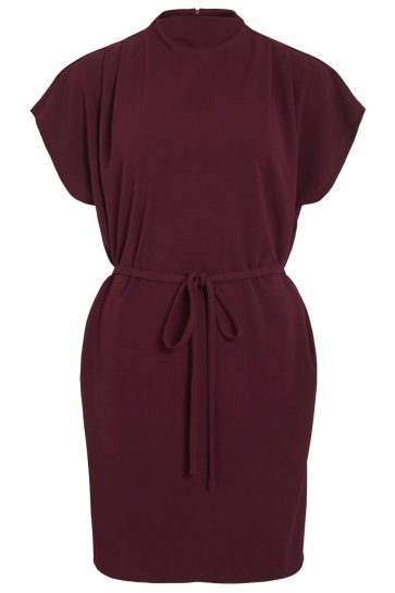 Vila Jurk VIMERLANO FUNNELNECK S/S DRESS 14110289 FIG