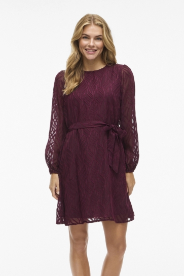 Vila Jurk VIMIKA O-NECK L/S DRESS 14112561 FIG