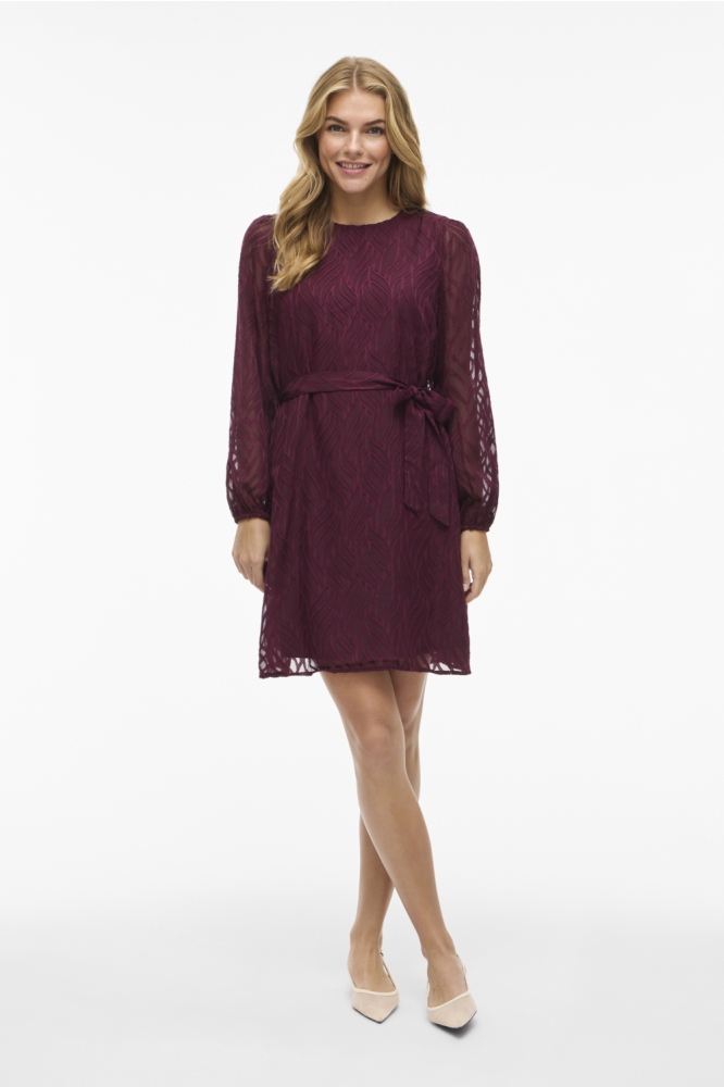Vila bordeaux dames jurk | Model