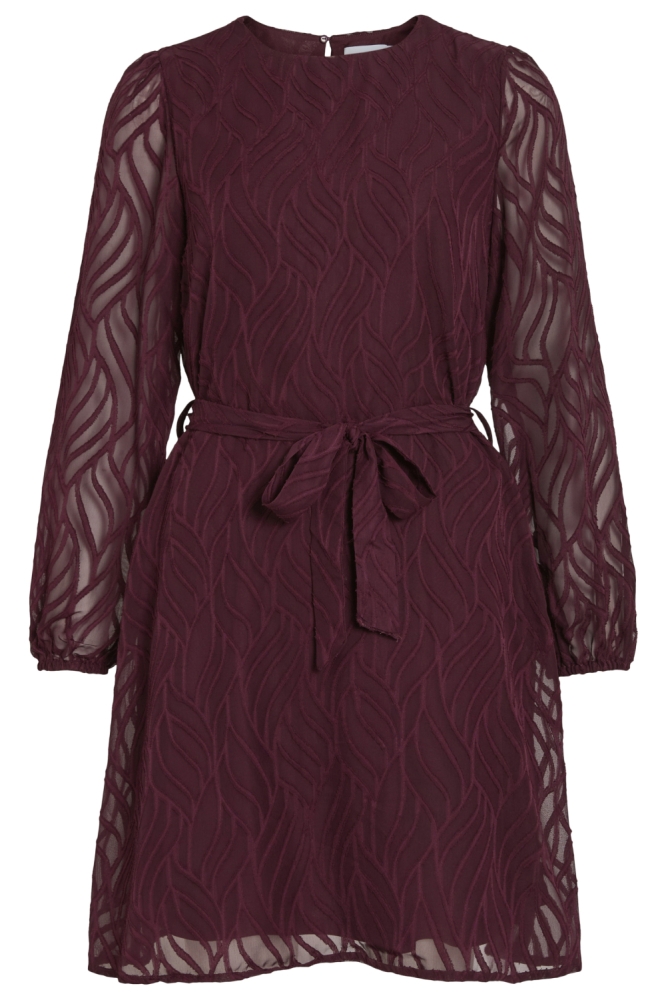 Vila bordeaux dames jurk | Vooraanzicht