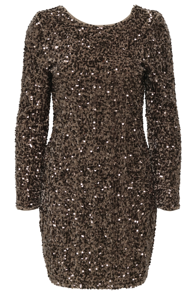 Only zand dames jurk | Vooraanzicht