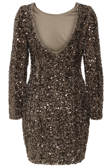 Only zand dames jurk | Achteraanzicht