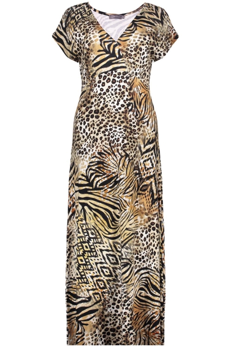 Geisha camel dames jurk | Vooraanzicht