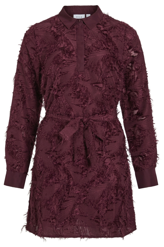 Vila bordeaux dames jurk | Vooraanzicht
