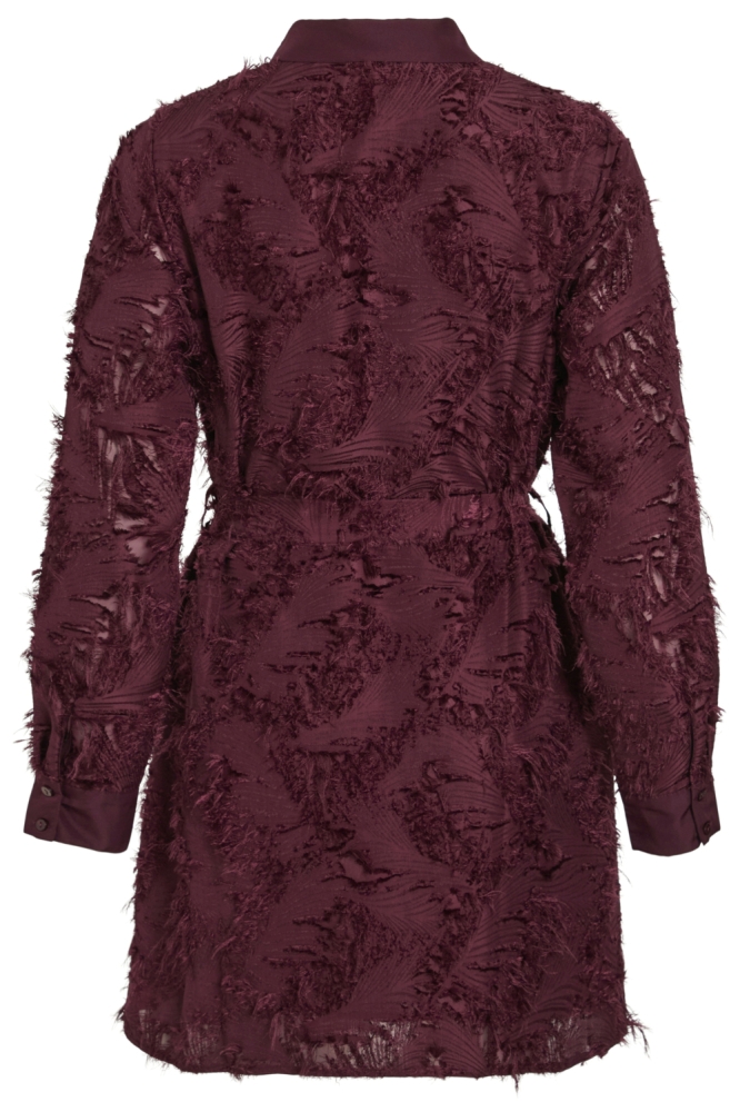 Vila bordeaux dames jurk | Achteraanzicht