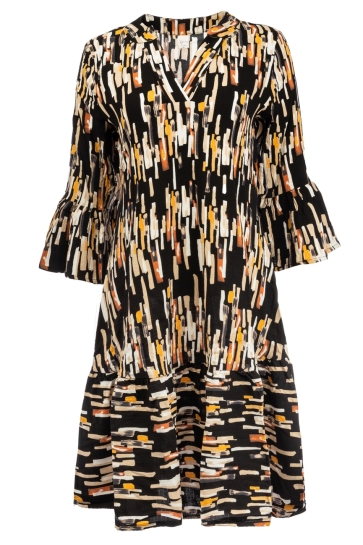 NED Jurk RACHELLE 34 BLACK TUBES WOVEN 25S4 X1730 02 900 black