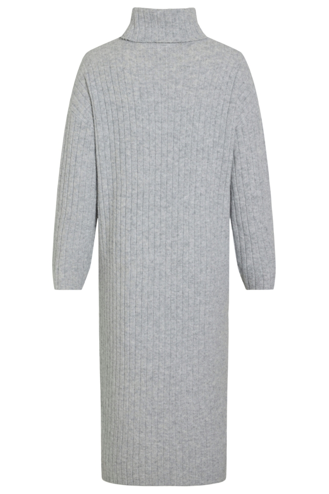 Vila grijze dames jurk | Achteraanzicht