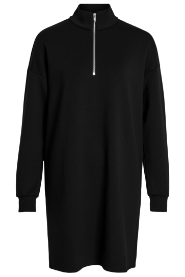 Vila Jurk VISANDY L/S HIGH NECK SWEAT DRESS 14107646 Black