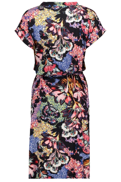 NED multi color dames jurk | Achteraanzicht