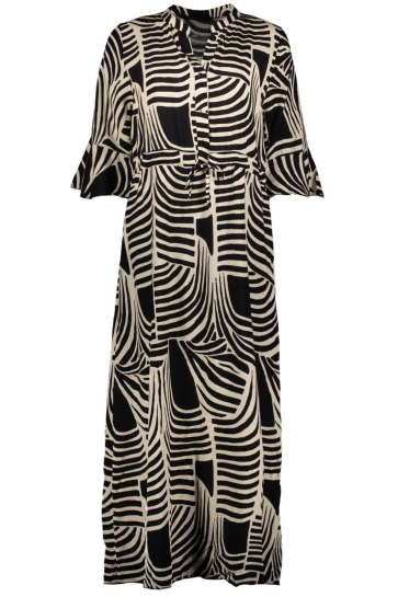 FOS Amsterdam Jurk LALIA CURVY LINES 7457 001 ZWART