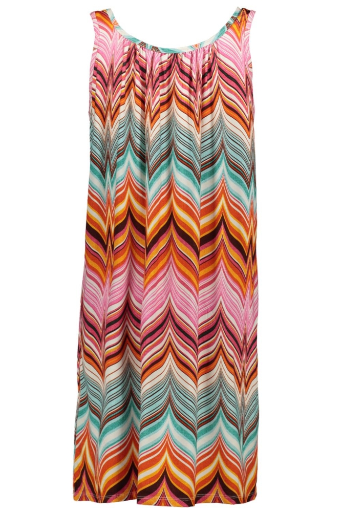 FOS Amsterdam multi color dames jurk | Achteraanzicht