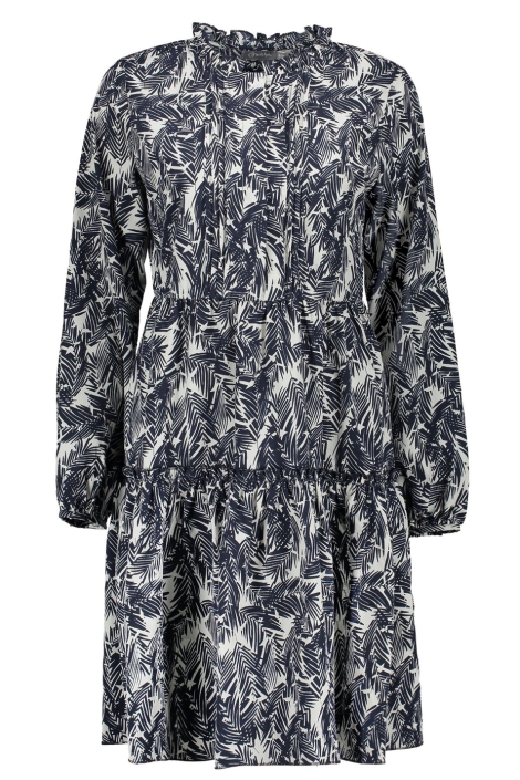 Geisha blauwe dames jurk | Vooraanzicht
