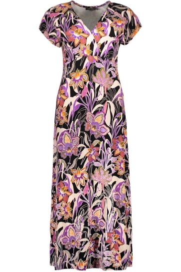 Geisha Jurk JANE JURK MET GRAFISCH PATROON 47142 60 Purple/Orange