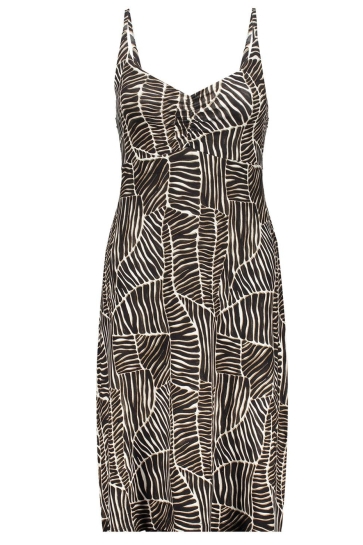 Geisha Jurk NOA DRESS SPAGHETTI AOP 47413 60 Off-white/Black