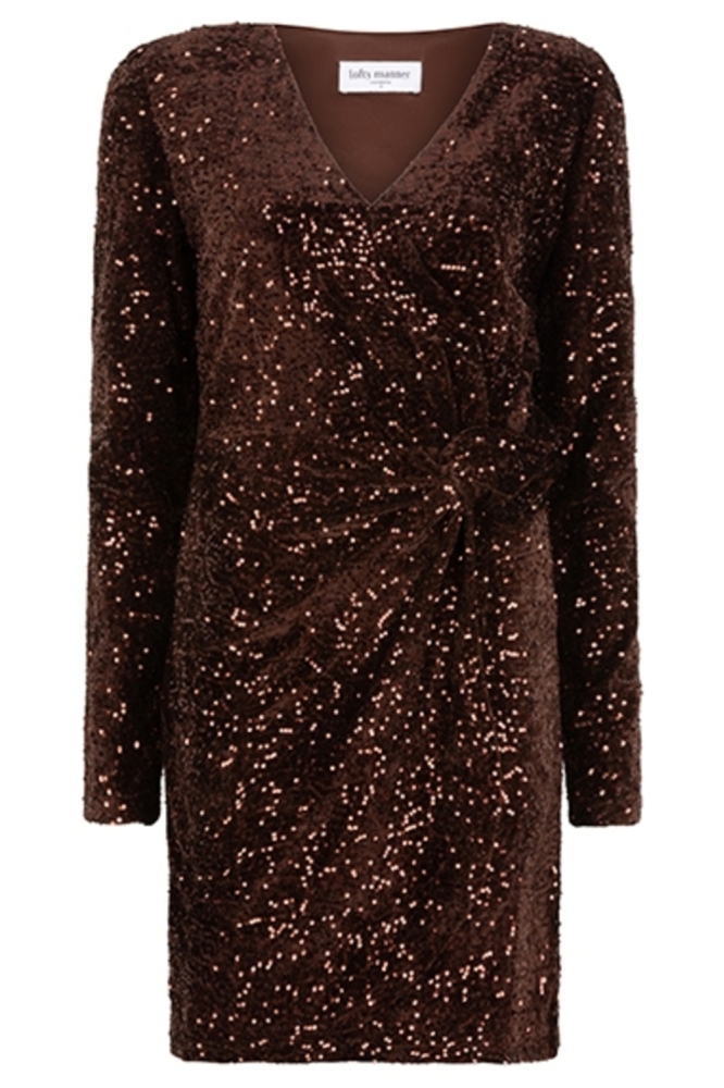 Lofty Manner bruine dames jurk | Vooraanzicht