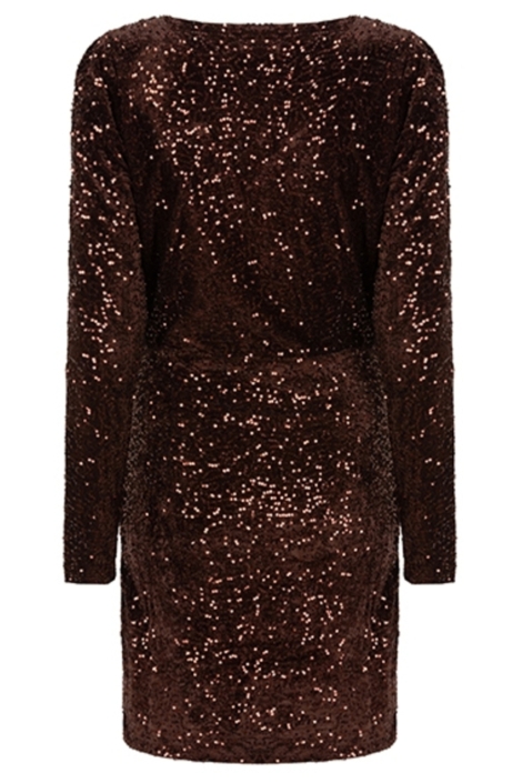 Lofty Manner bruine dames jurk | Achteraanzicht