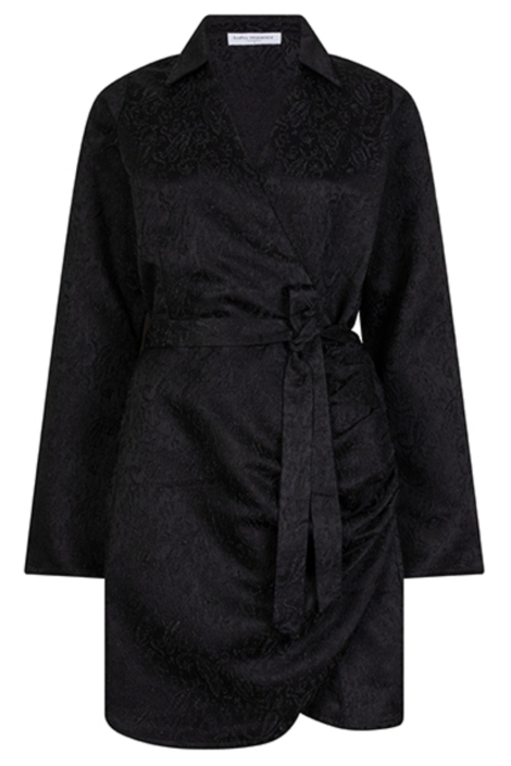 Lofty Manner zwarte dames jurk | Achteraanzicht