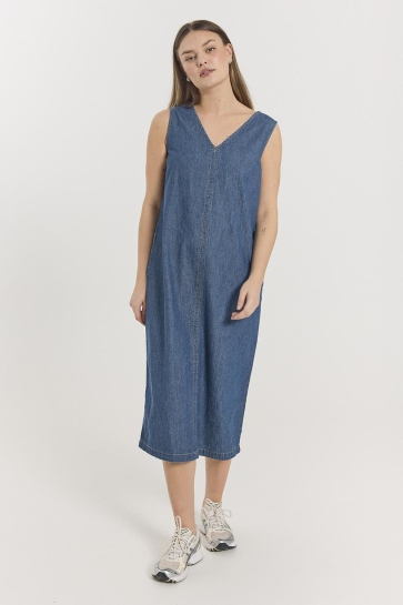 Freequent Jurk FQLISEA DRESS 207090 MEDIUM BLUE DENIM