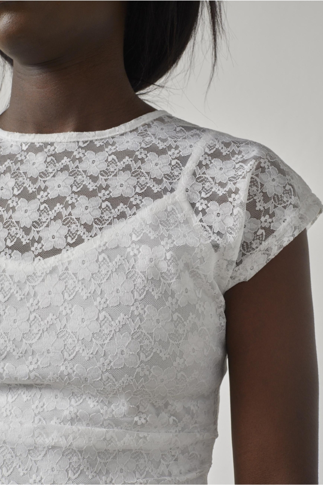 SisterS point witte dames jurk | Close up