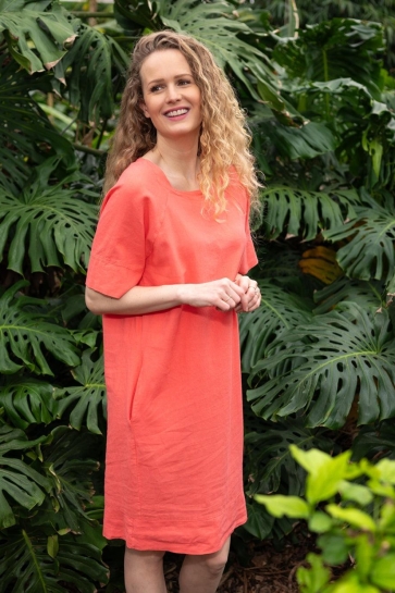 FOS Amsterdam Jurk MARIE UNI 6924 610 KORAAL