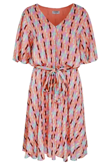 Fluresk Jurk LYSA DRESS 25ZFSF03 FLOWER PEACH/PALE PLUM