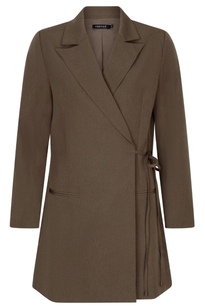 Ydence bruine dames jumpsuit | Vooraanzicht