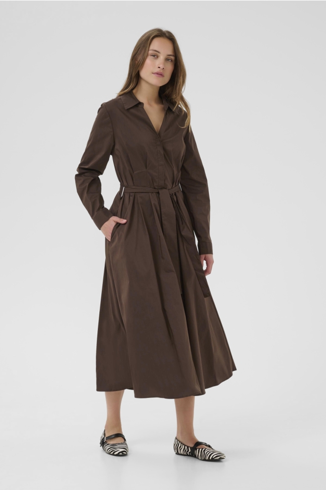 Culture bruine dames jurk | Model