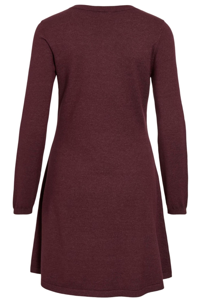 Vila bordeaux dames jurk | Achteraanzicht