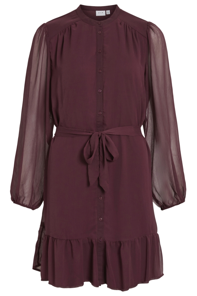 Vila bordeaux dames jurk | Vooraanzicht