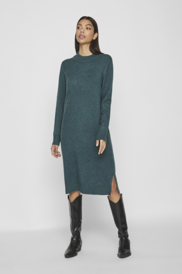 Vila VIRIL CREW NECK L/S MIDI DRESS - NO 14061427 Ponderosa Pine